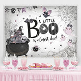 Lofaris A Little Boo Is Almost Due Halloween Baby Shower Backdrop